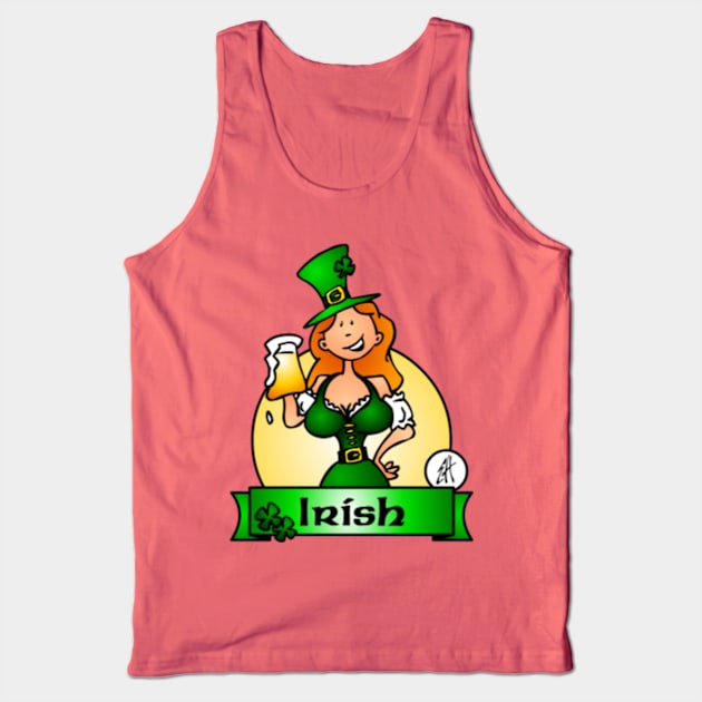 St. Patrick's Day Irish Maiden Tank Top by Cardvibes